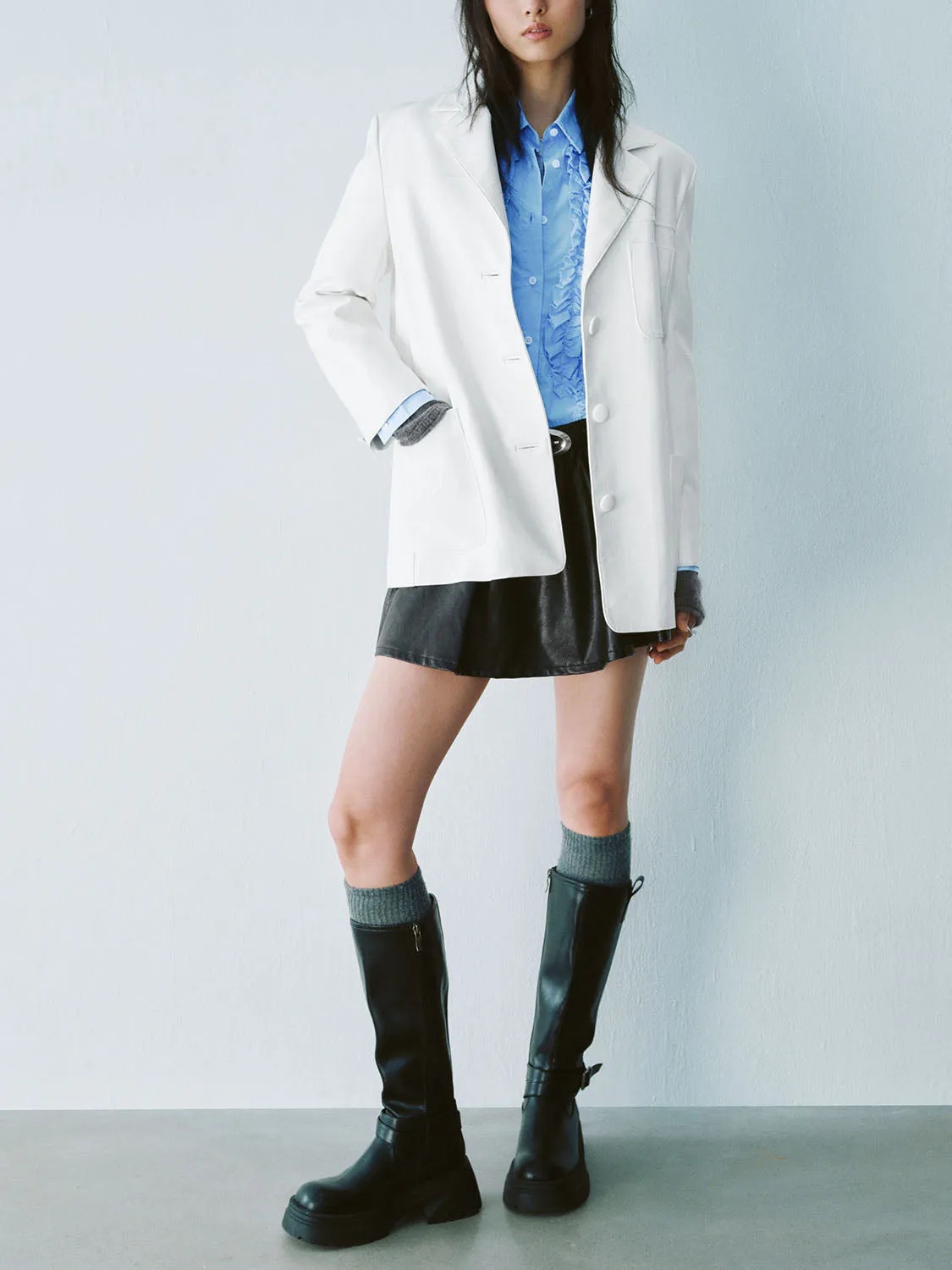 Notched Collar Blazers sold by Urban Revivo product image thumbnail 5