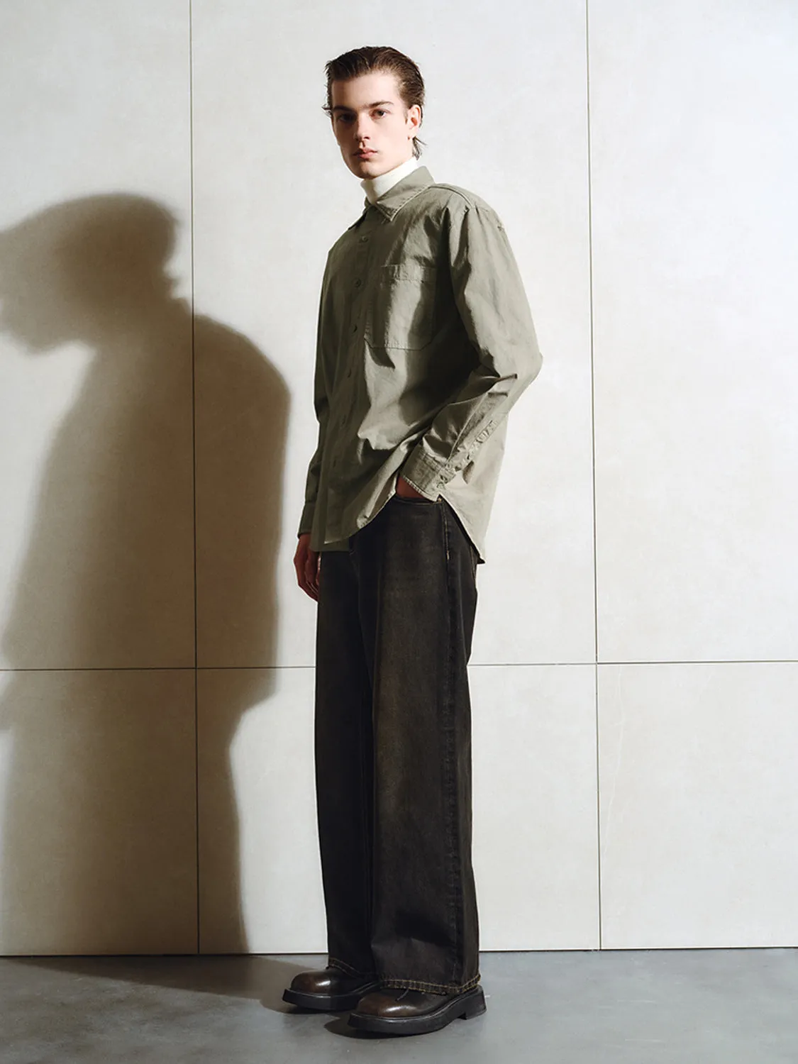 Loose Long Sleeve Shirts sold by Urban Revivo product image thumbnail 4