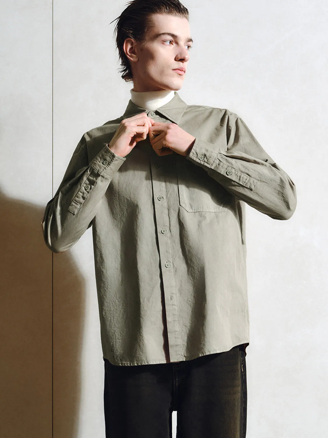 Loose Long Sleeve Shirts sold by Urban Revivo product image thumbnail 5
