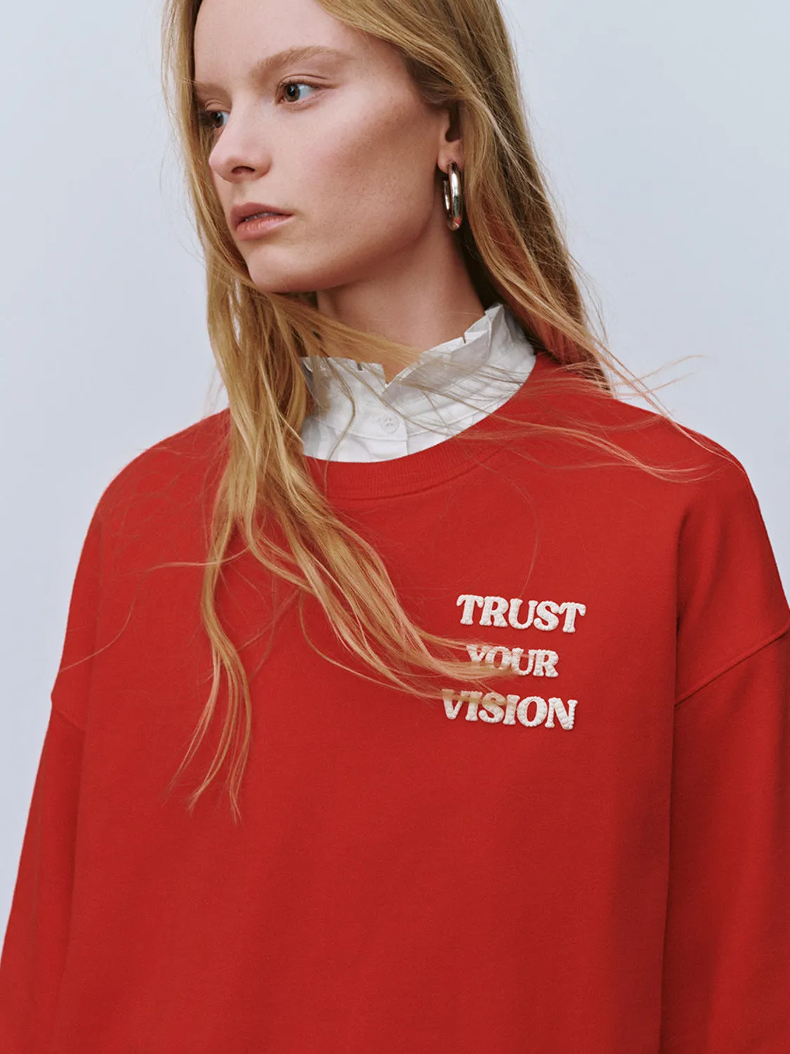 Loose Crew Neck Sweatshirts sold by Urban Revivo product image thumbnail 3