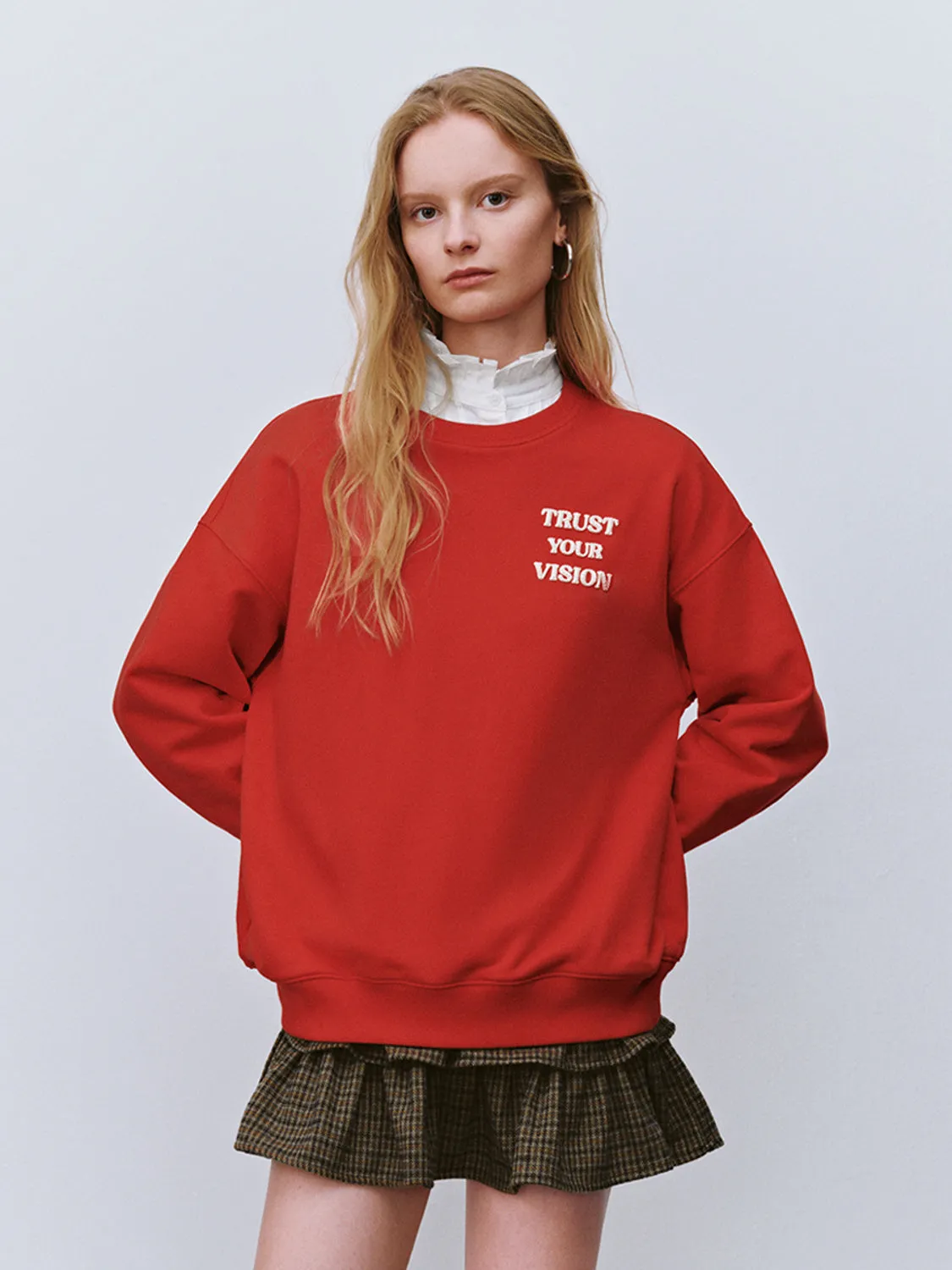 Loose Crew Neck Sweatshirts sold by Urban Revivo product image thumbnail 5