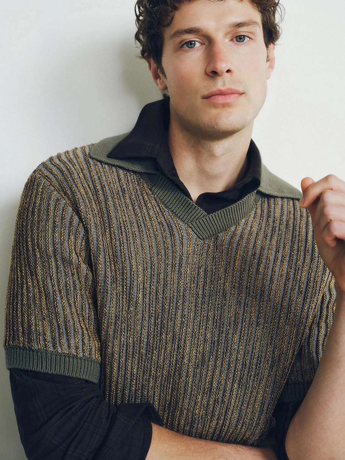 Lapel Knitted T-Shirts sold by Urban Revivo product image thumbnail 3