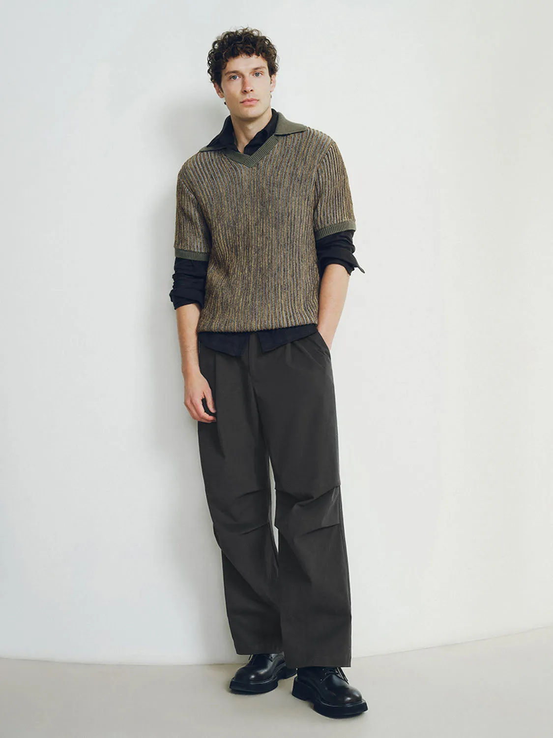 Lapel Knitted T-Shirts sold by Urban Revivo product image thumbnail 4