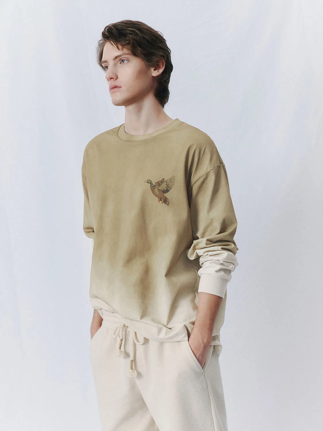 Gradient Long Sleeve T-Shirts sold by Urban Revivo product image thumbnail 3