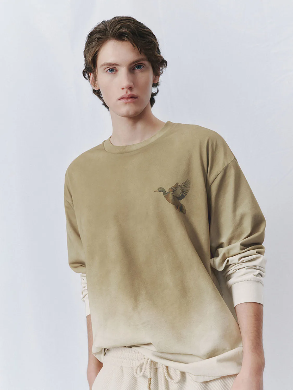 Gradient Long Sleeve T-Shirts sold by Urban Revivo