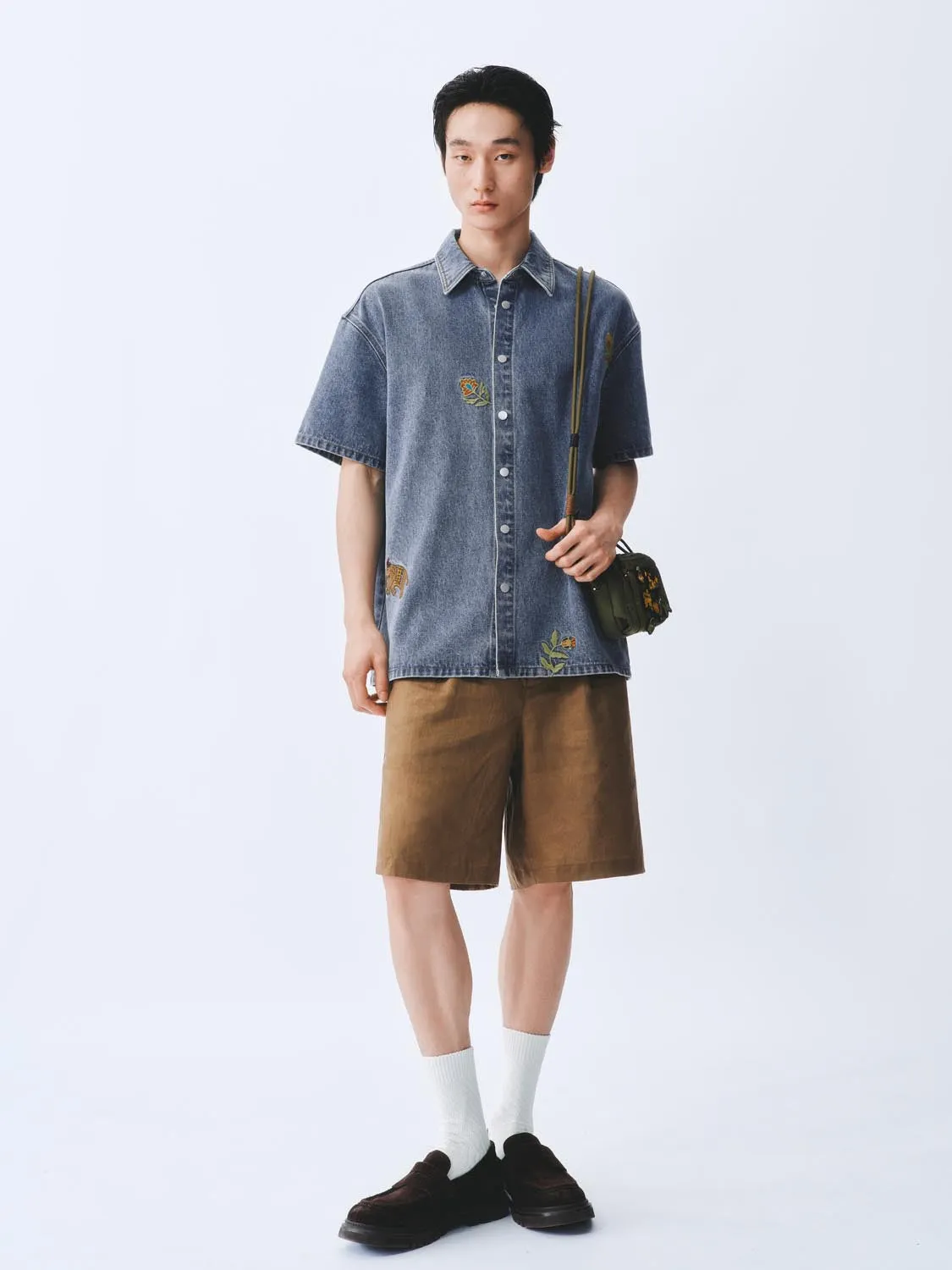 Denim Short Sleeve Shirts sold by Urban Revivo product image thumbnail 4