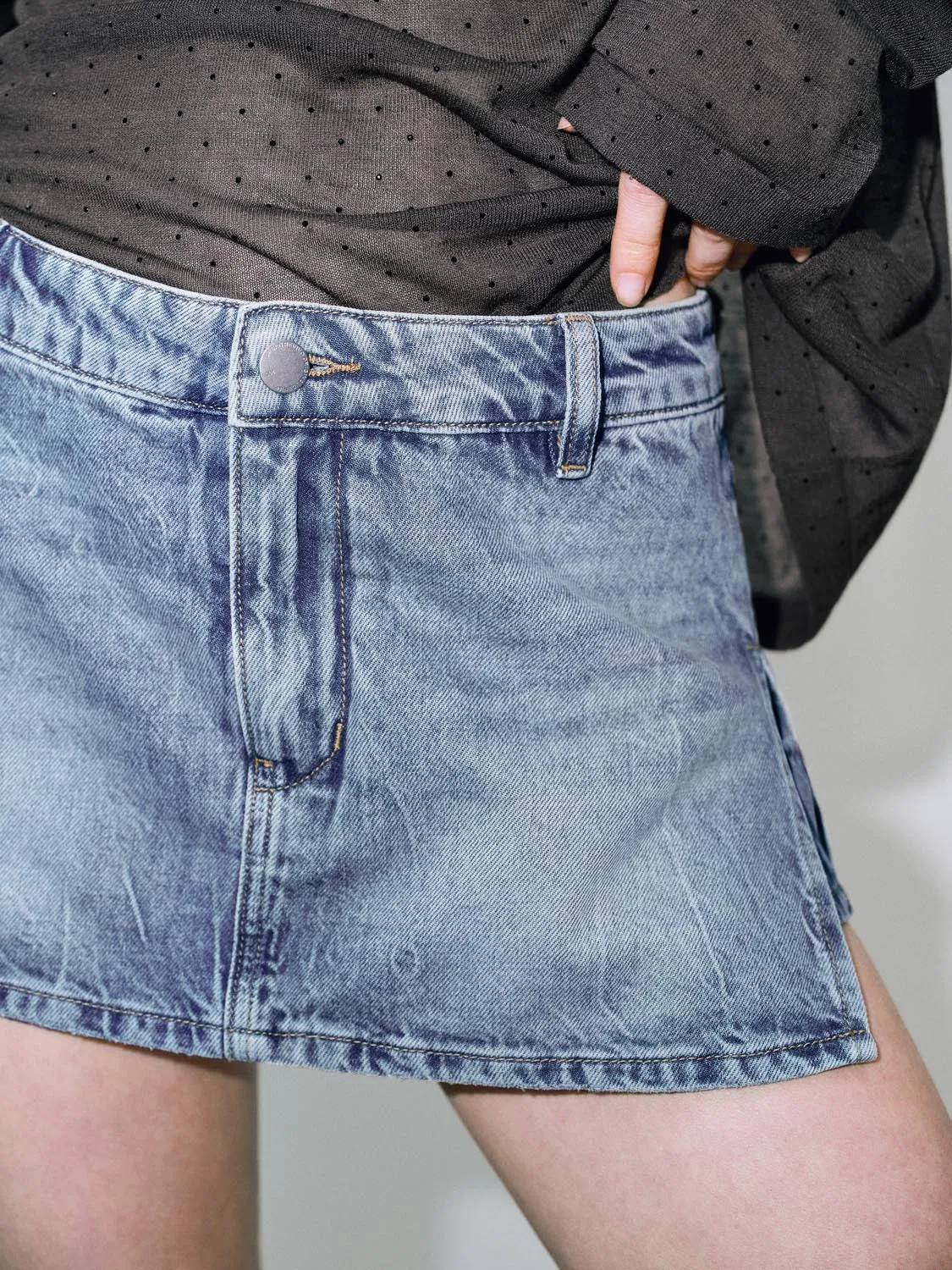 Denim Mini Skirts sold by Urban Revivo product image thumbnail 5