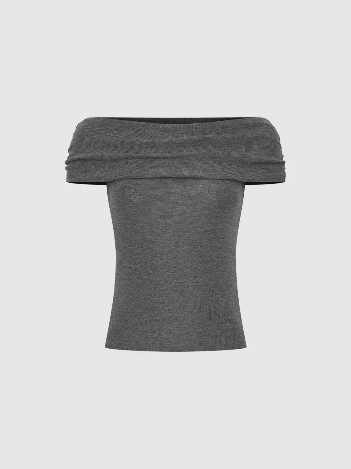 Off Shoulder Knitted T-Shirts sold by Urban Revivo product image thumbnail 3