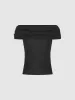 Off Shoulder Knitted T-Shirts sold by Urban Revivo