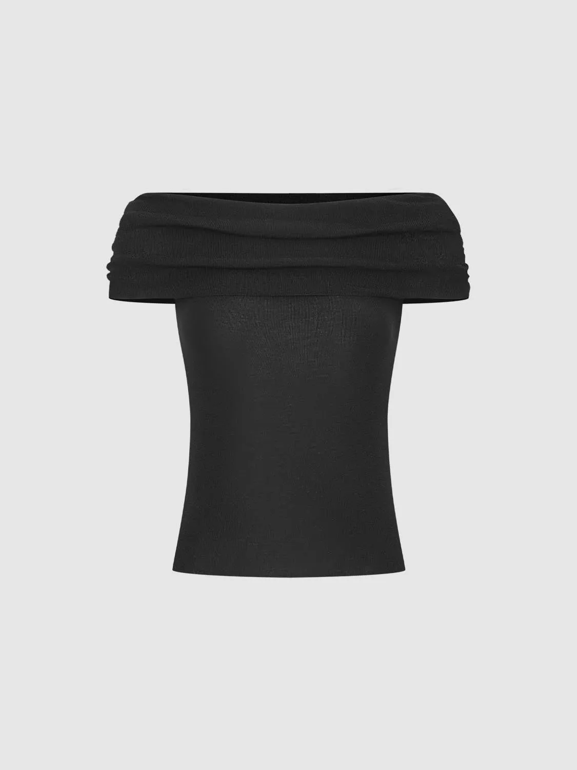 Off Shoulder Knitted T-Shirts sold by Urban Revivo