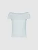 Off Shoulder Knitted T-Shirts sold by Urban Revivo