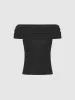 Off Shoulder Knitted T-Shirts sold by Urban Revivo