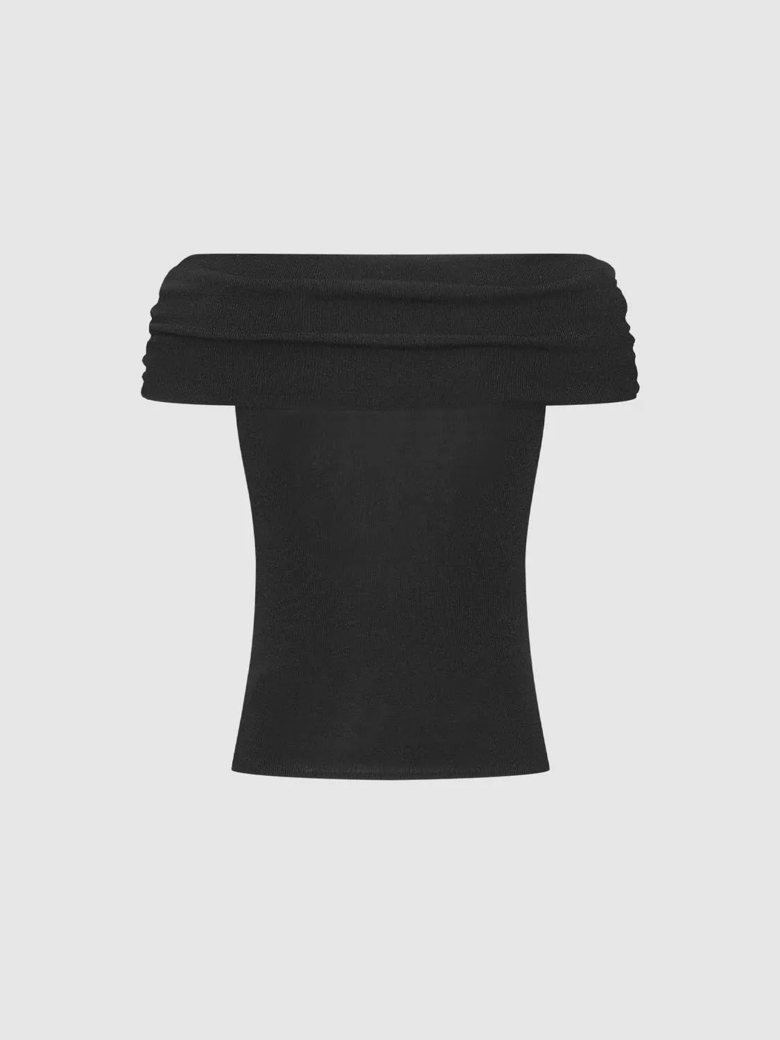 Off Shoulder Knitted T-Shirts sold by Urban Revivo product image thumbnail 2