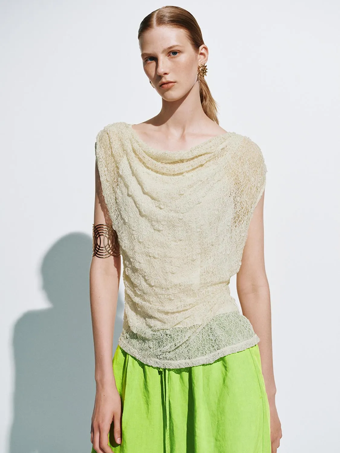 Textured Sleeveless Blouses sold by Urban Revivo