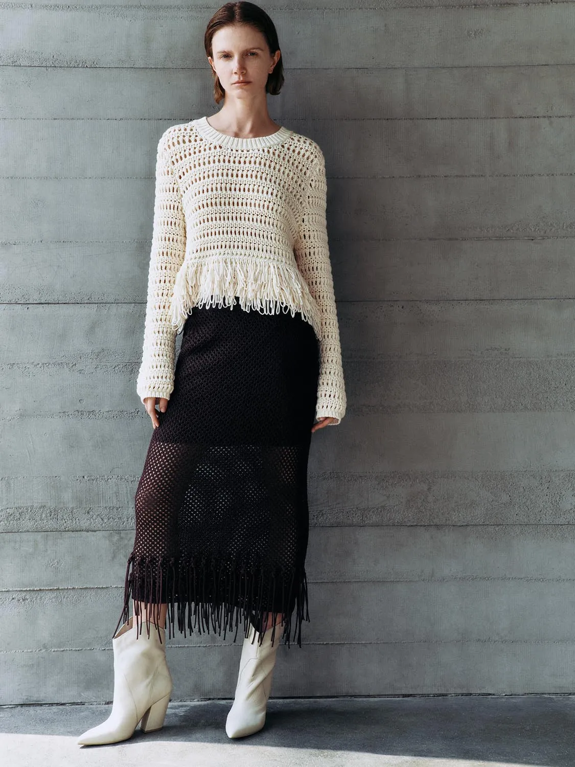 Crochet Knitted T-Shirts sold by Urban Revivo product image thumbnail 4