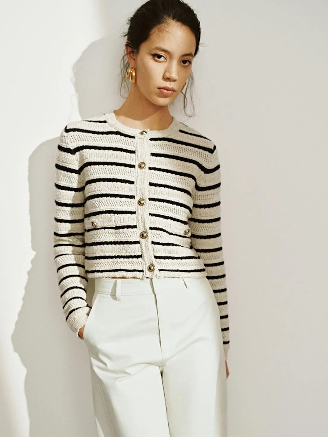 Striped Knitted Cardigans sold by Urban Revivo product image thumbnail 3