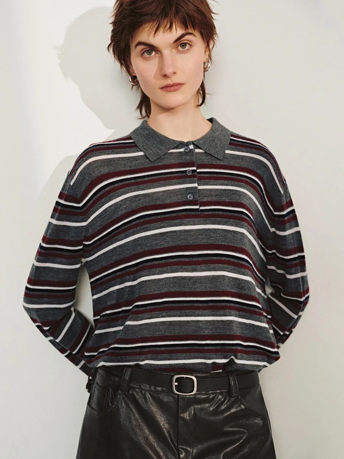 Striped Knitted T-Shirts sold by Urban Revivo