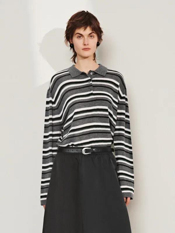 Striped Knitted T-Shirts sold by Urban Revivo