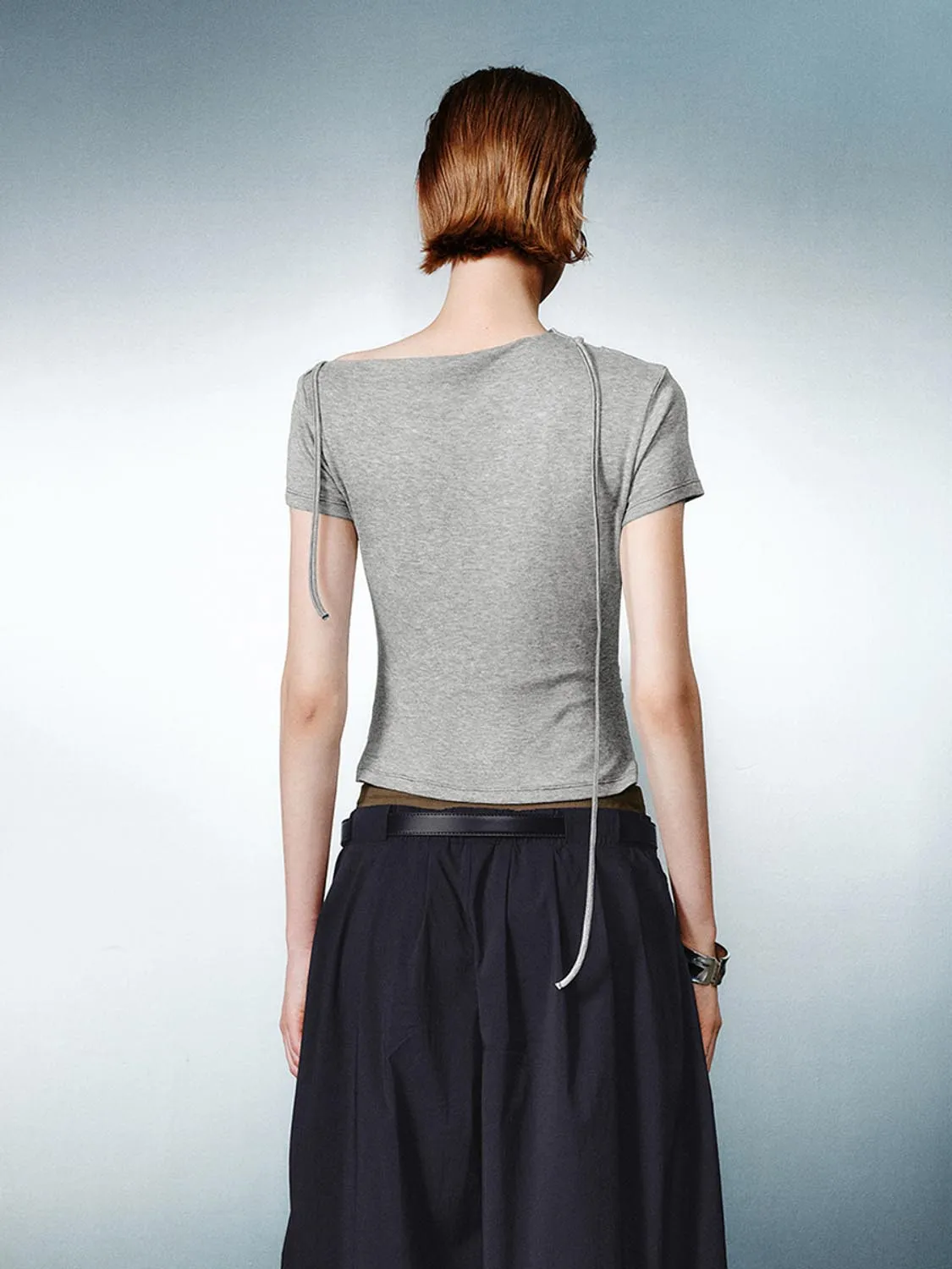 Ruched Short Sleeve T-Shirts sold by Urban Revivo product image thumbnail 2
