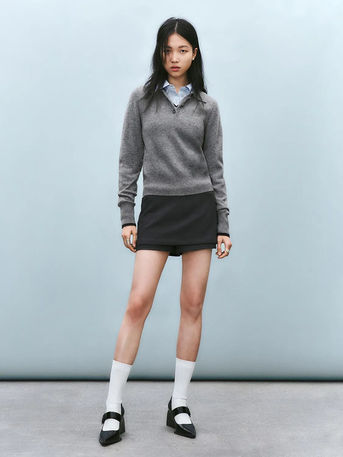 Lapel Knitted T-Shirts sold by Urban Revivo product image thumbnail 4