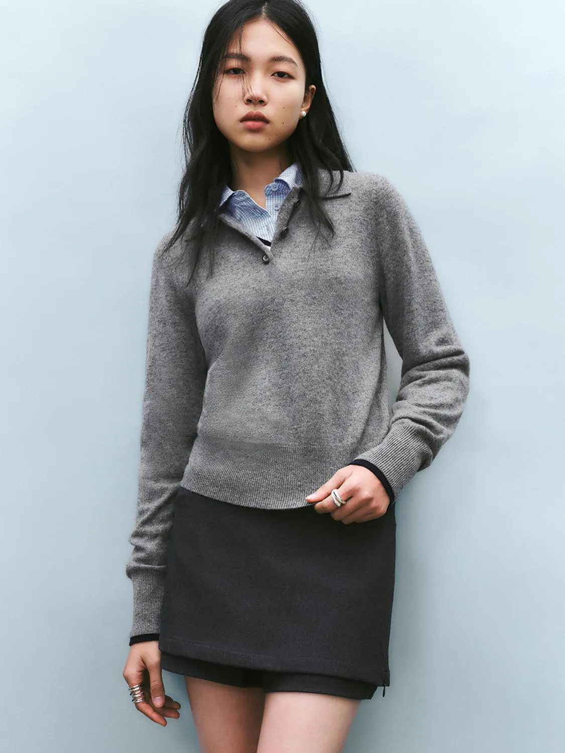 Lapel Knitted T-Shirts sold by Urban Revivo