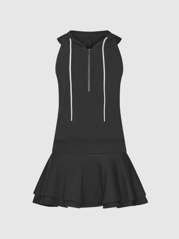 Hoodie A-Line Sleeveless Mini Dresses sold by Urban Revivo