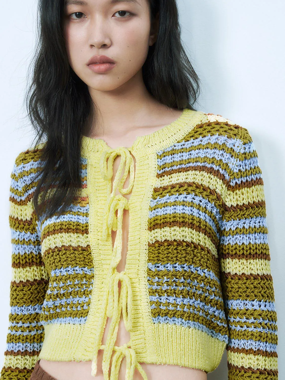 Tie Up Knitted Cardigans sold by Urban Revivo product image thumbnail 3