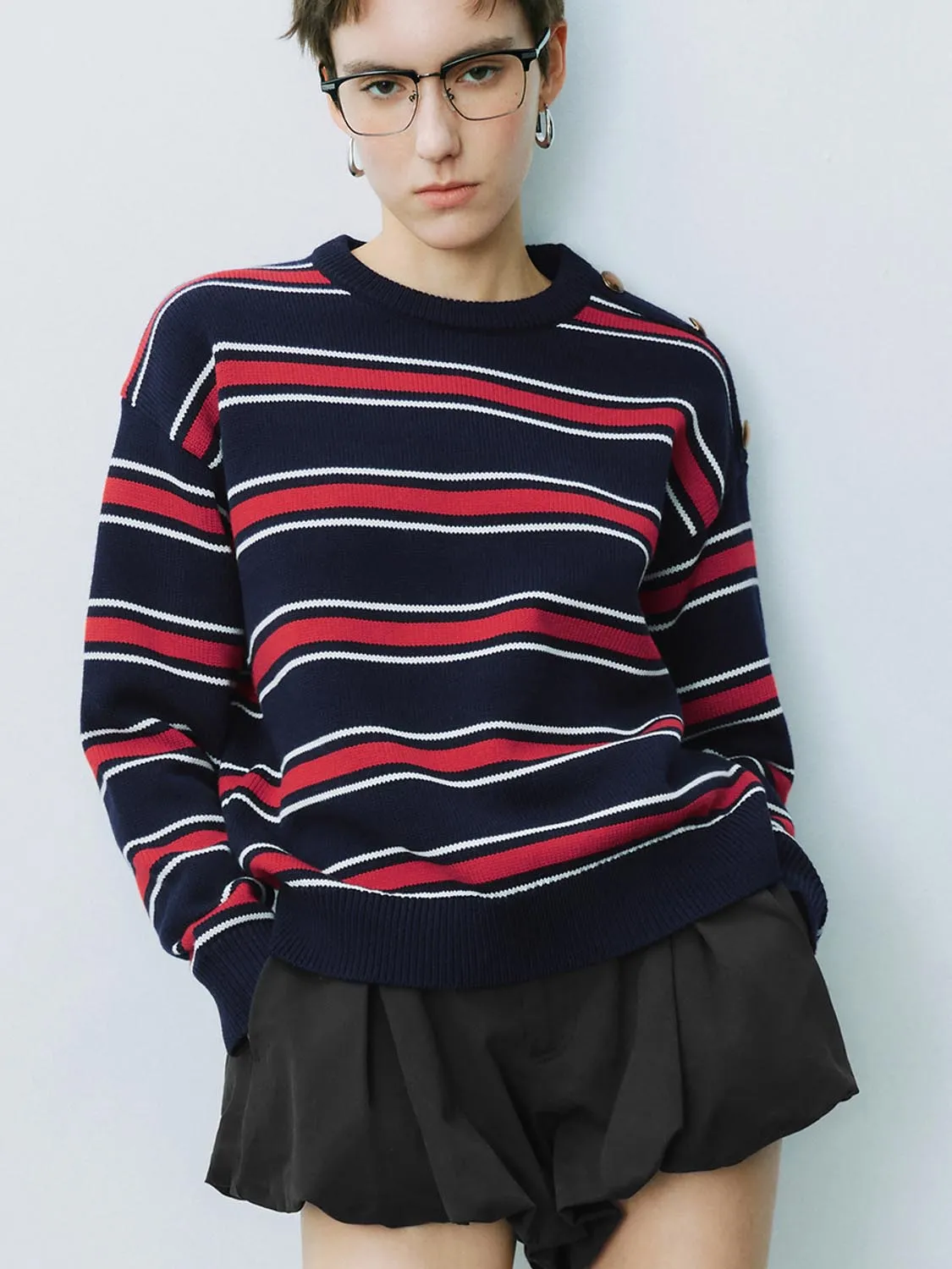 Striped Knitted T-Shirts sold by Urban Revivo product image thumbnail 2