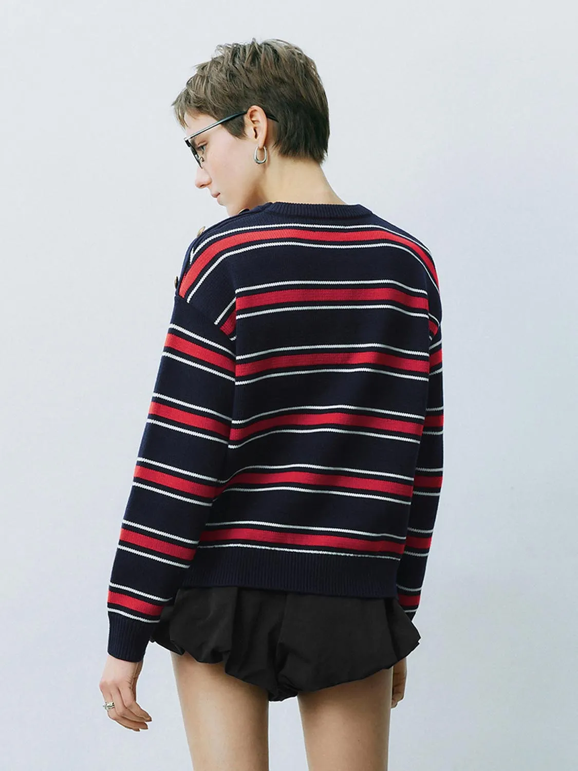 Striped Knitted T-Shirts sold by Urban Revivo