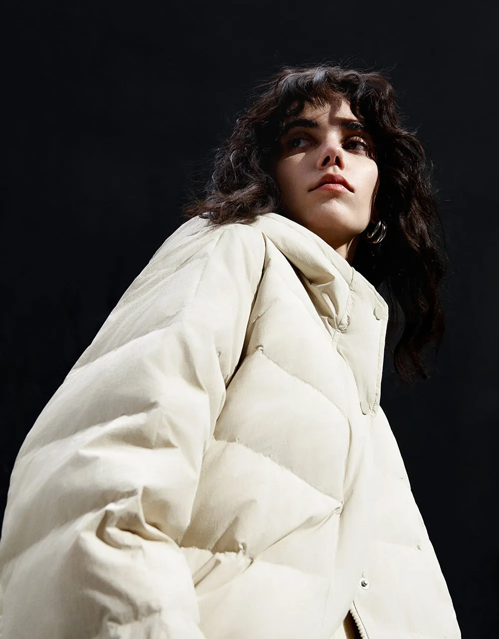 Straight Hooded Down Jacket sold by Urban Revivo product image thumbnail 5