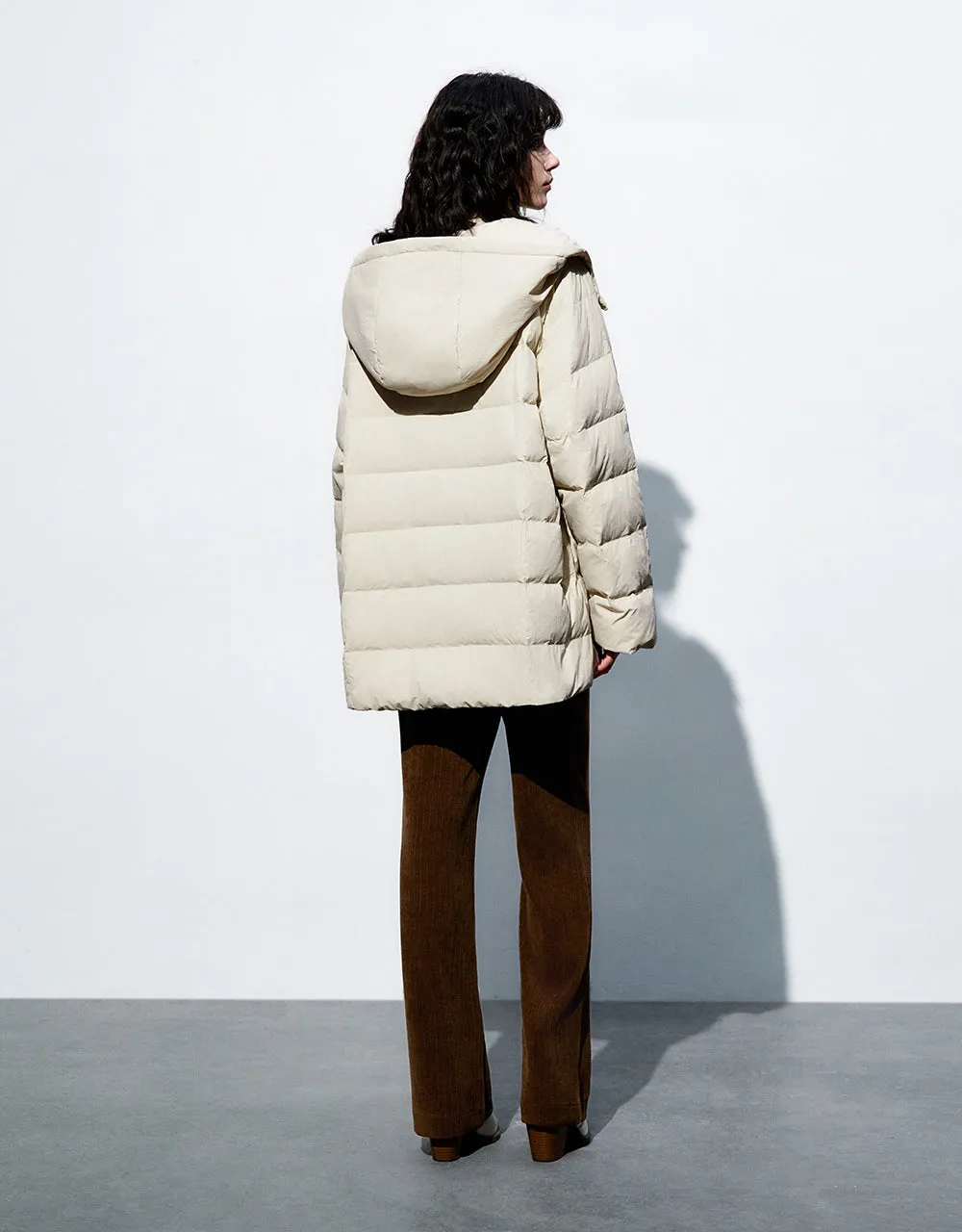 Straight Hooded Down Jacket sold by Urban Revivo product image thumbnail 4