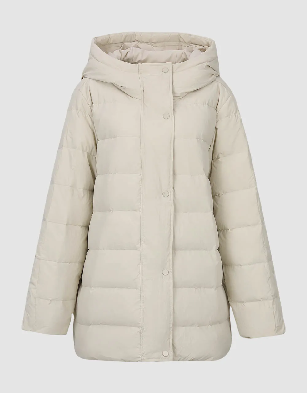 Straight Hooded Down Jacket sold by Urban Revivo product image thumbnail 2