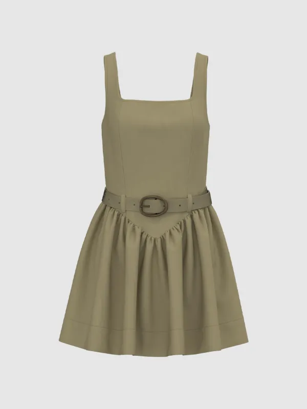 Wide Strap A-Line Mini Dresses made by Urban Revivo