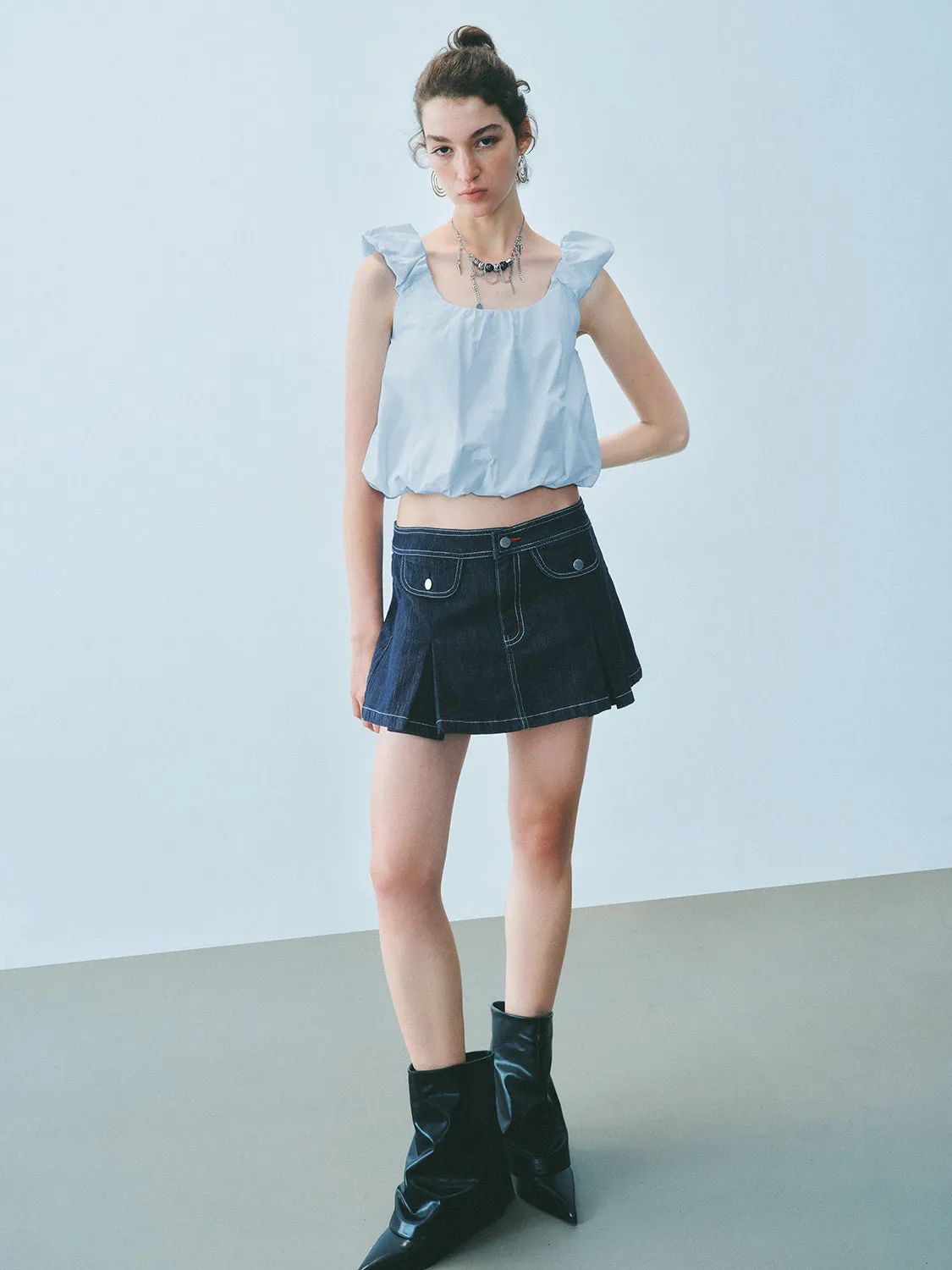 Cropped Wide Strap Tops sold by Urban Revivo product image thumbnail 5