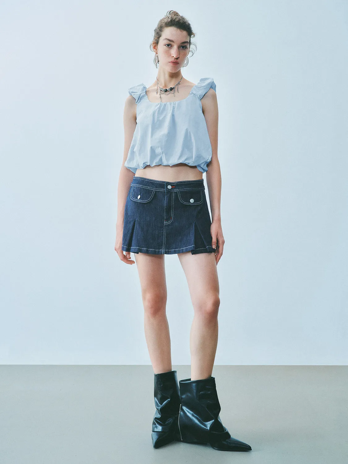 Cropped Wide Strap Tops sold by Urban Revivo product image thumbnail 4