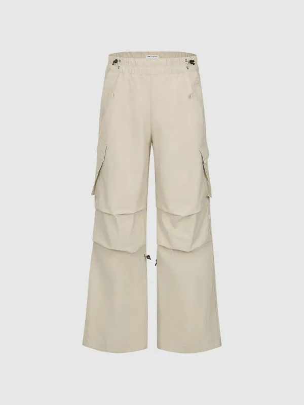 Wide-Leg Cargo Pants sold by Urban Revivo