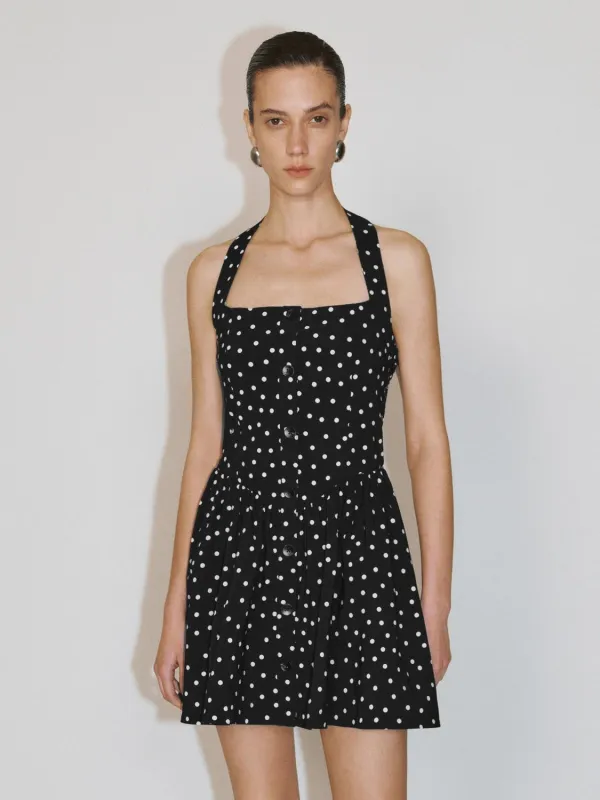 Halter Neck Polka Dot Mini Dresses made by Urban Revivo