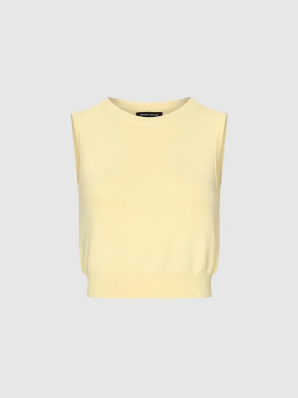 Knitted Sleeveless T-Shirts sold by Urban Revivo