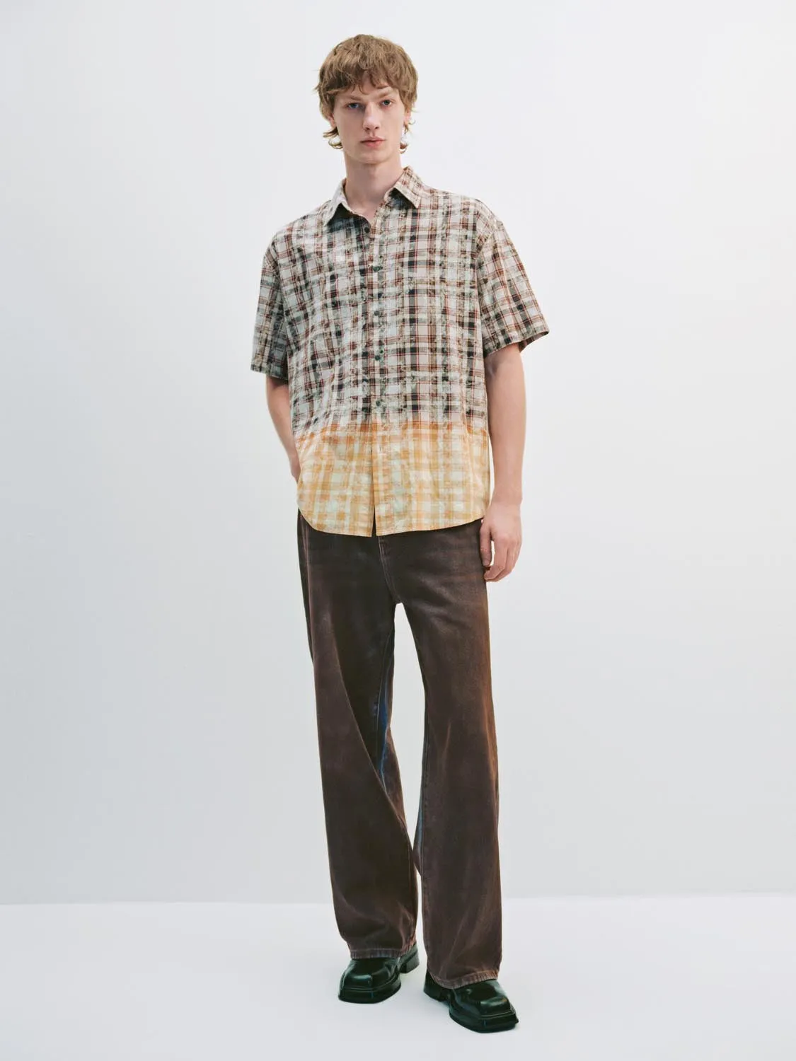 Color Block Short Sleeve Shirts sold by Urban Revivo product image thumbnail 4