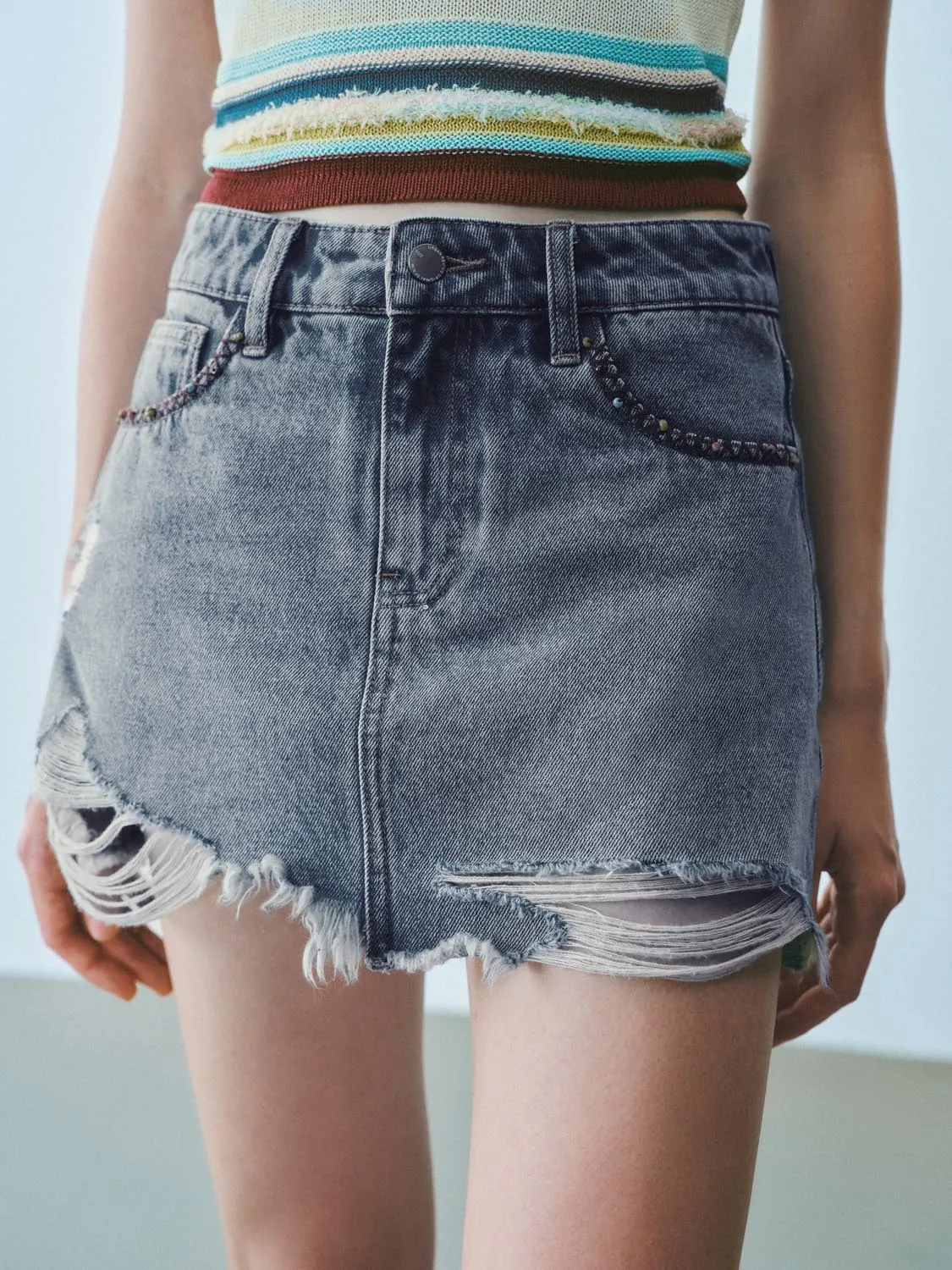 Denim Mini Skirts sold by Urban Revivo product image thumbnail 5
