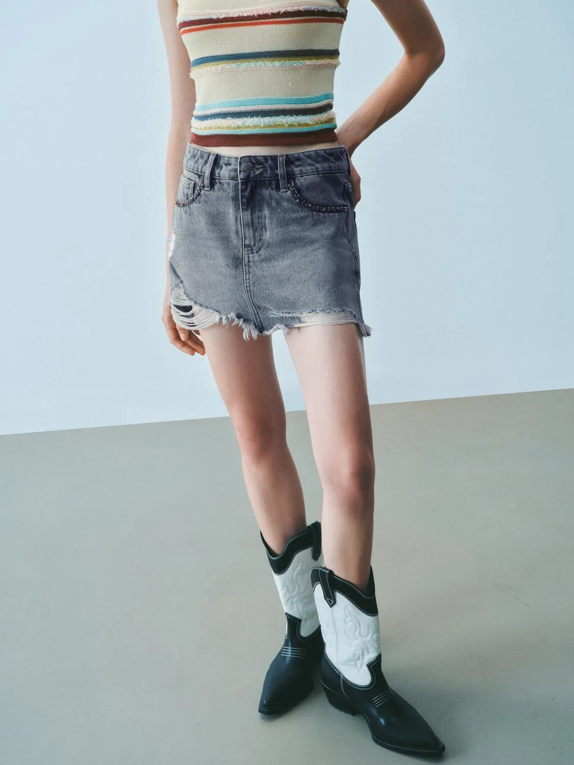 Denim Mini Skirts sold by Urban Revivo product image thumbnail 2