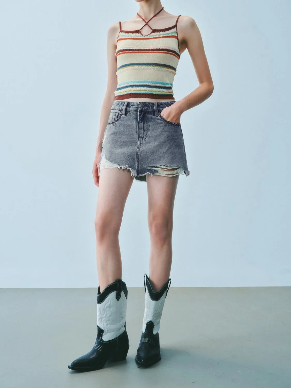Denim Mini Skirts sold by Urban Revivo product image thumbnail 3