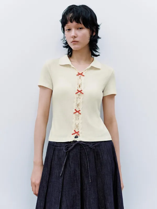 Lace Decor T-Shirts sold by Urban Revivo