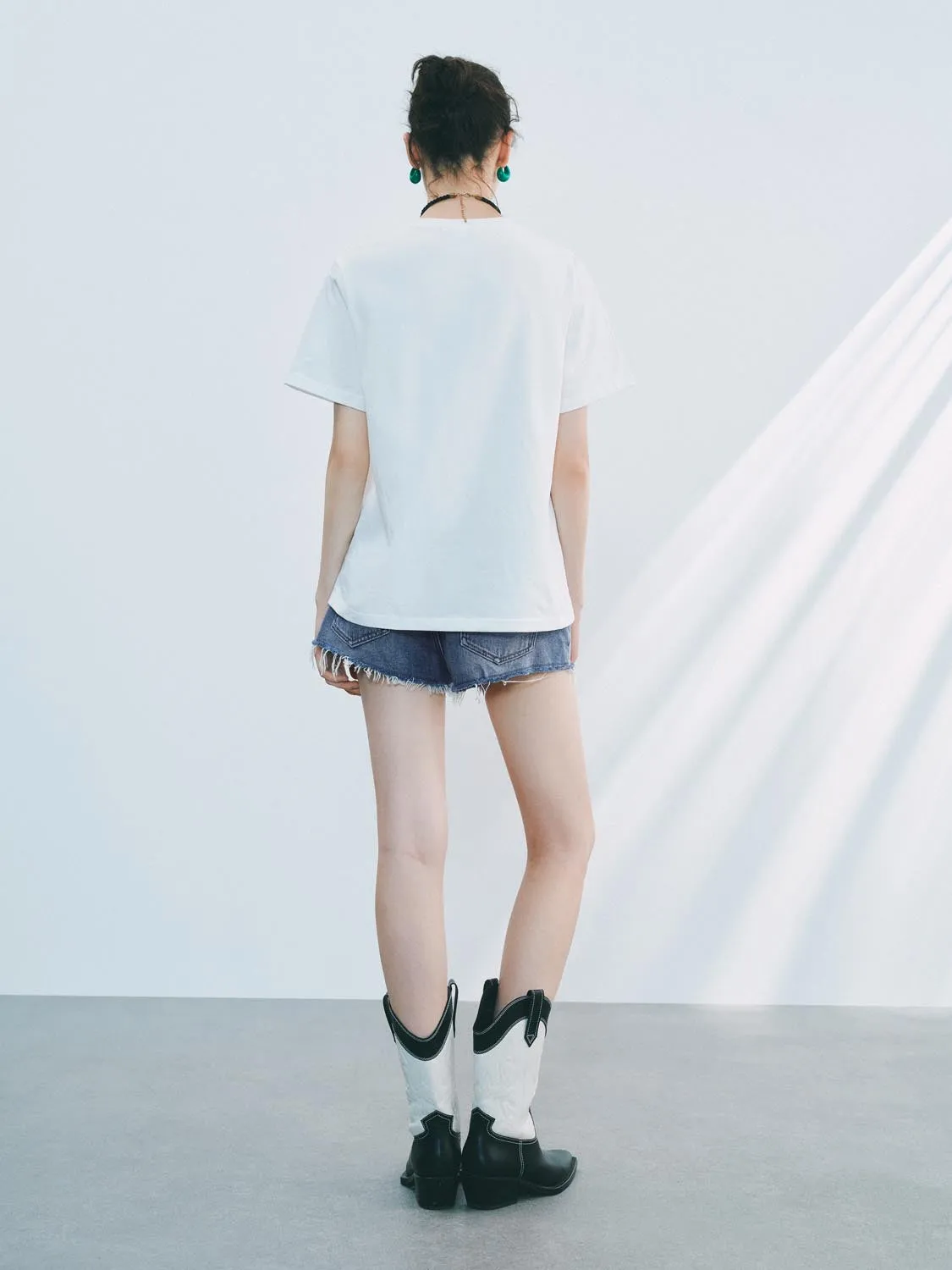 Denim Shorts sold by Urban Revivo product image thumbnail 4