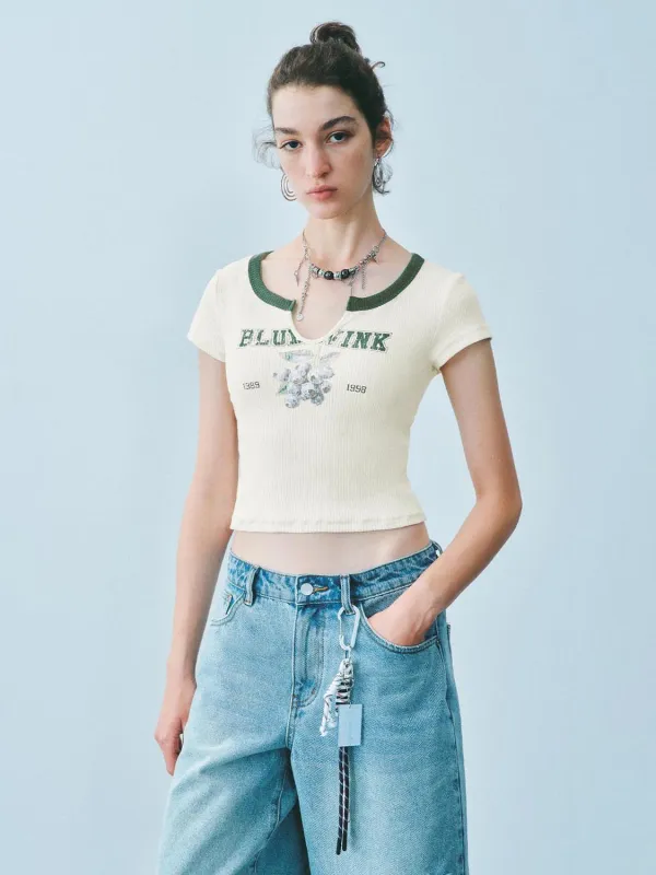 Skinny Fit Cropped T-Shirts sold by Urban Revivo