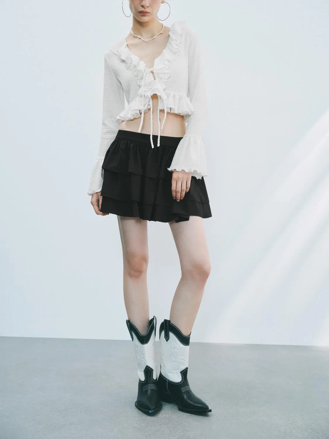 Tiered Mini Skirts sold by Urban Revivo product image thumbnail 2