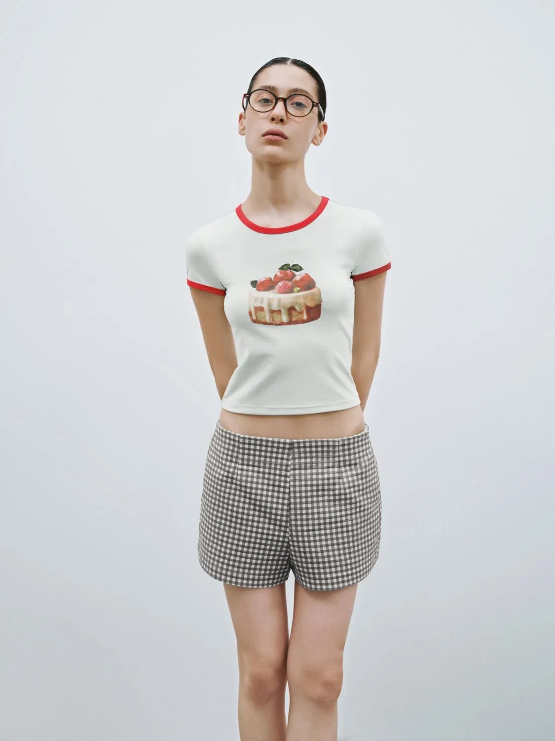 Cropped Short Sleeve T-Shirts sold by Urban Revivo product image thumbnail 4