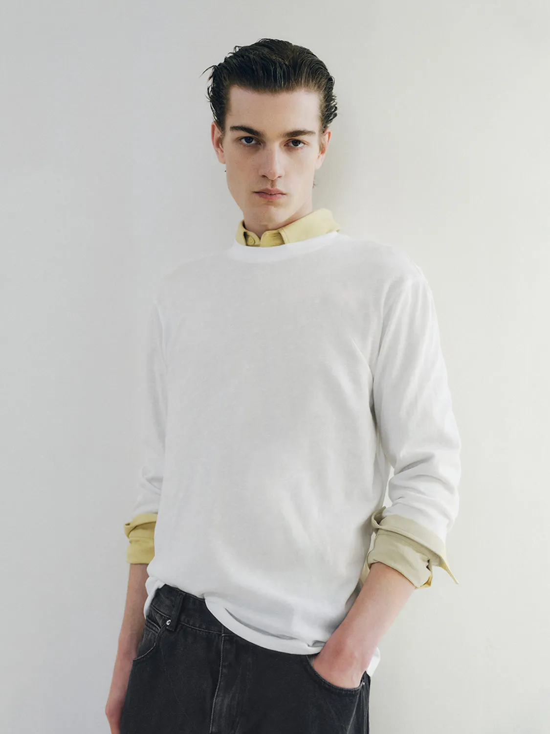 Crew Neck Long Sleeve T-Shirts sold by Urban Revivo