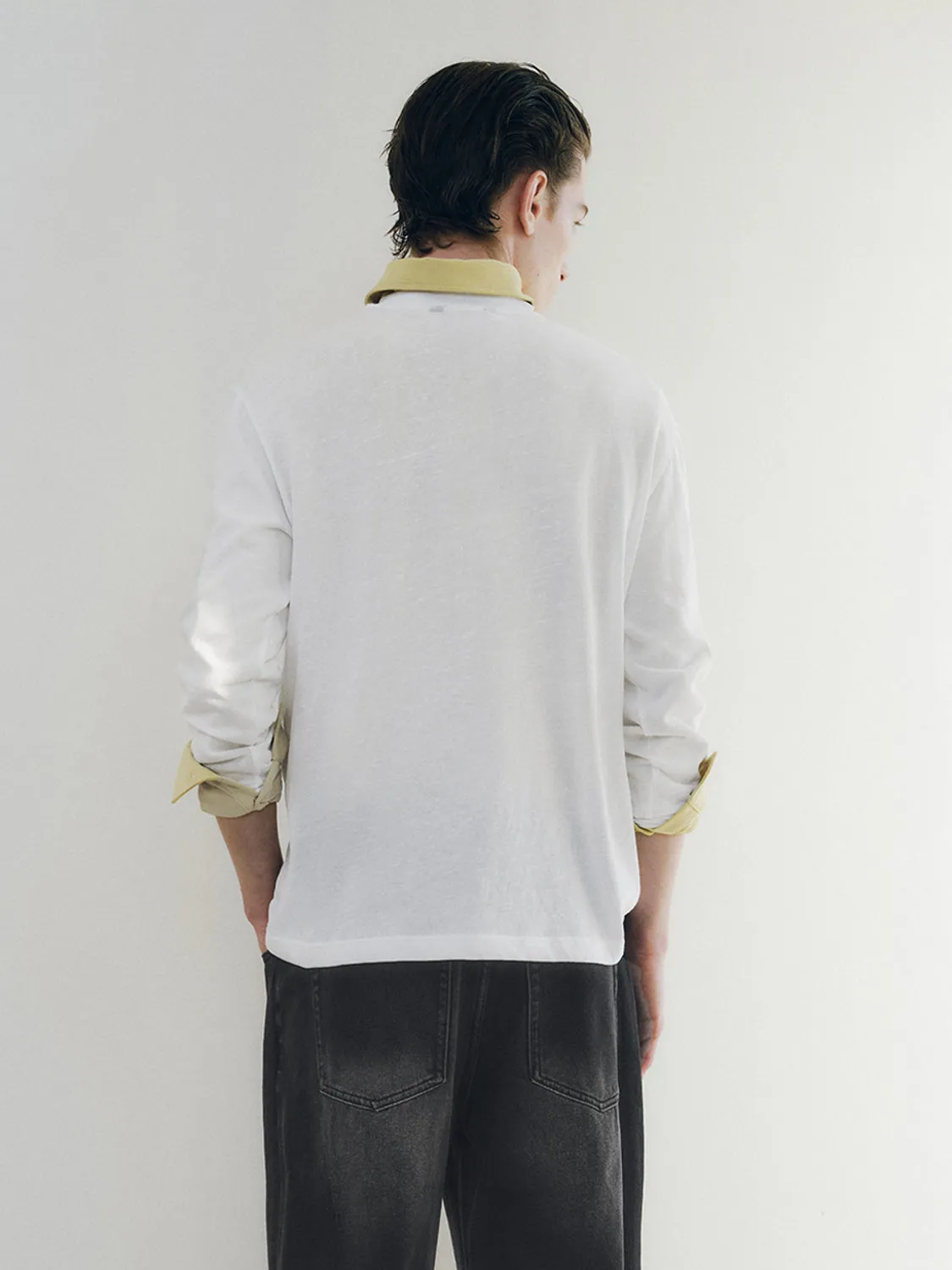 Crew Neck Long Sleeve T-Shirts sold by Urban Revivo product image thumbnail 2