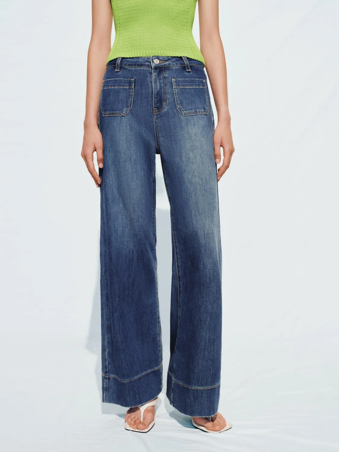 Flared Denim Jeans sold by Urban Revivo product image thumbnail 2